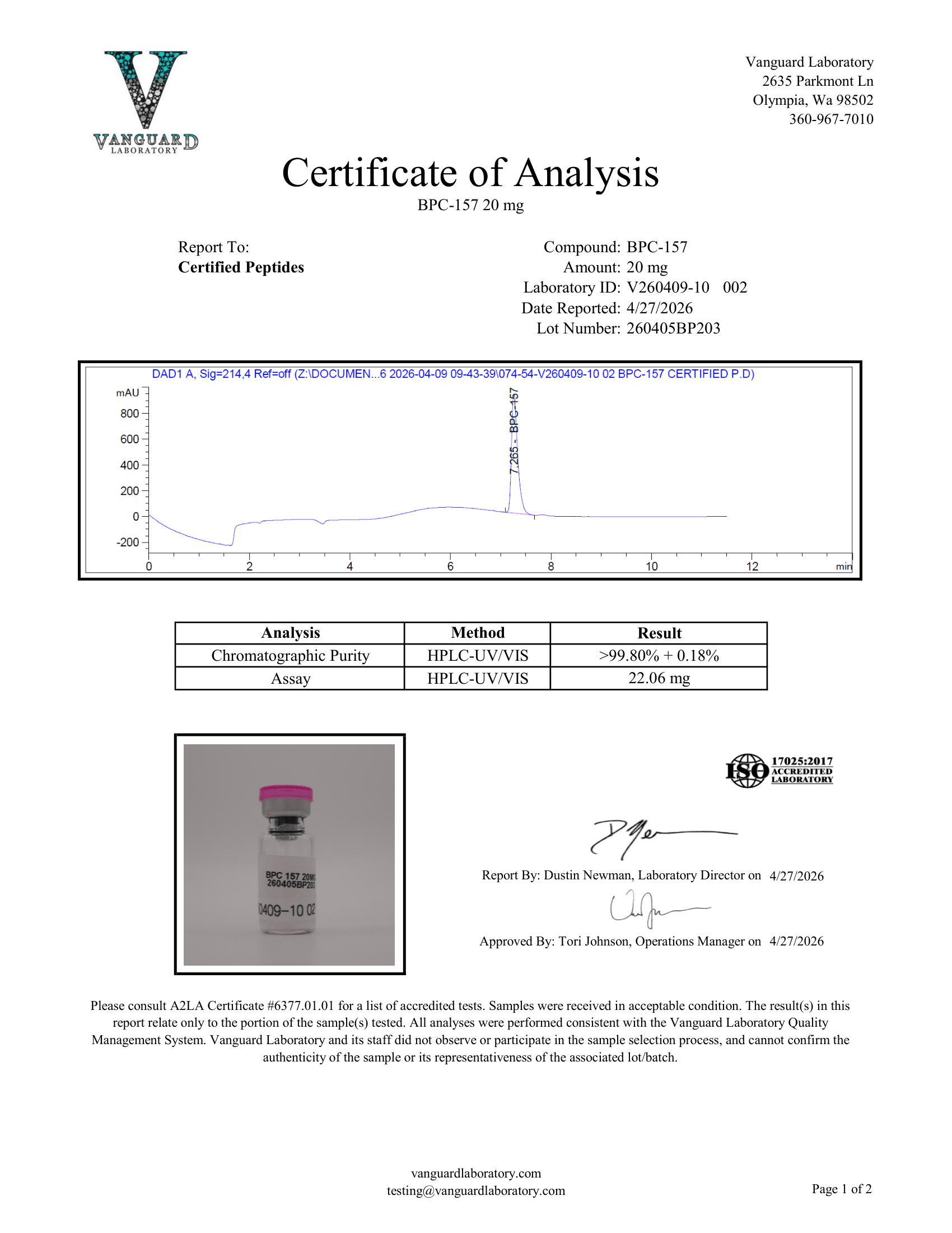 BPC 157 20 MG - Image 2